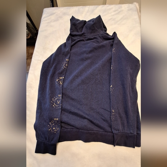 BTS BT21 - Navy Blue Glitter Hoodie - Picture 10 of 13